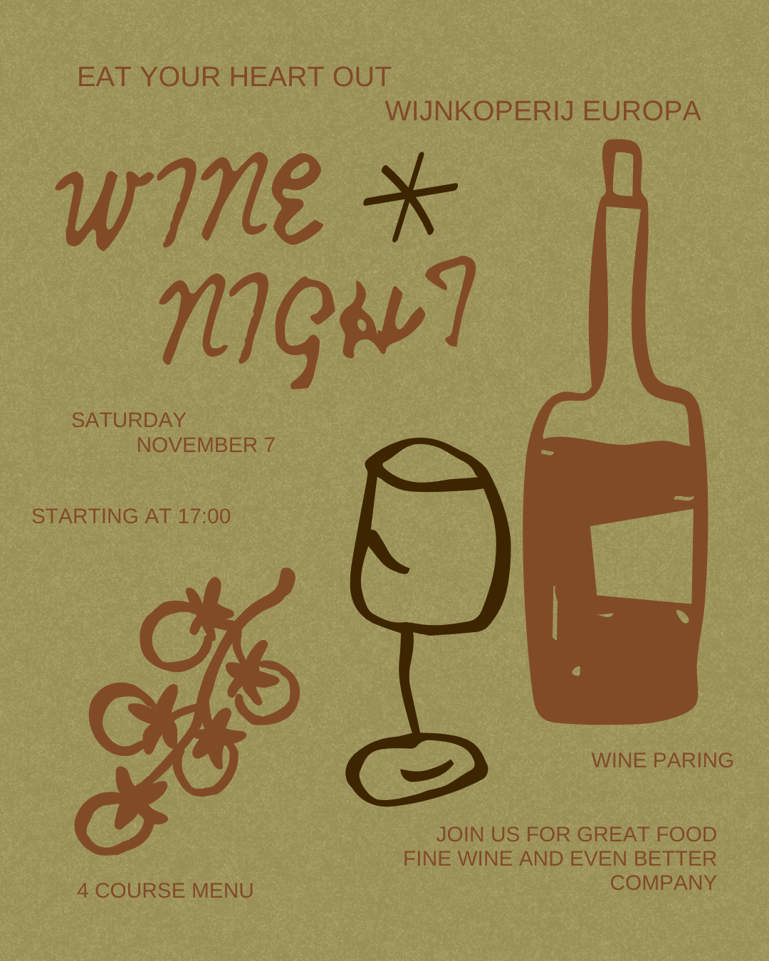Wine Night 07.11 - 4 wines ✨ 4 course menu